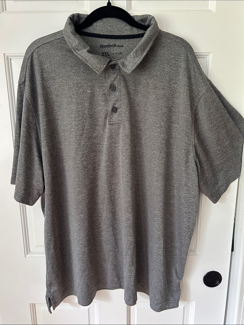 Reebok Golf Heathered Polo Shirt Men's Gray Polo 3XL